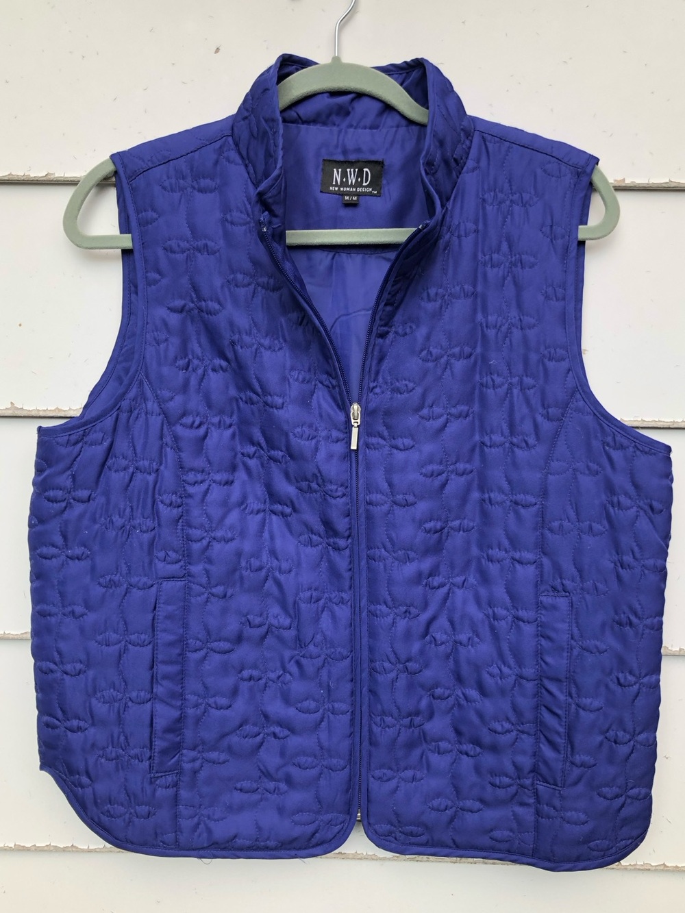 90s Y2K NWD Quilted Indigo Sleeveless Vest